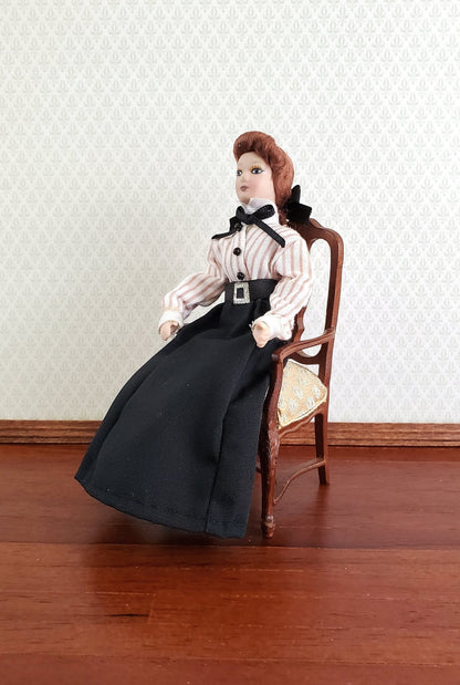 Dollhouse Miniature Female Doll Mom Mother Teacher Porcelain Poseable 1:12 Scale - Miniature Crush