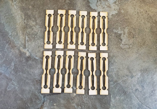 Dollhouse Miniature Flat Balusters for Railings Porches 1:12 Scale 2 1/2" MC057 - Miniature Crush