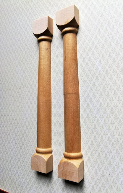 Dollhouse Miniature Half Columns 2 pieces 7" Tall 1:12 Scale Pillar - Miniature Crush