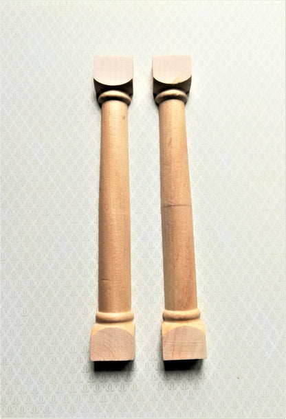 Dollhouse Miniature Half Columns 2 pieces 7" Tall 1:12 Scale Pillar - Miniature Crush