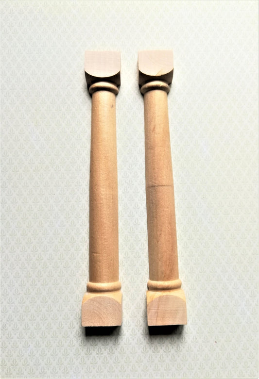 Dollhouse Miniature Half Columns 2 pieces 7" Tall 1:12 Scale Pillar - Miniature Crush