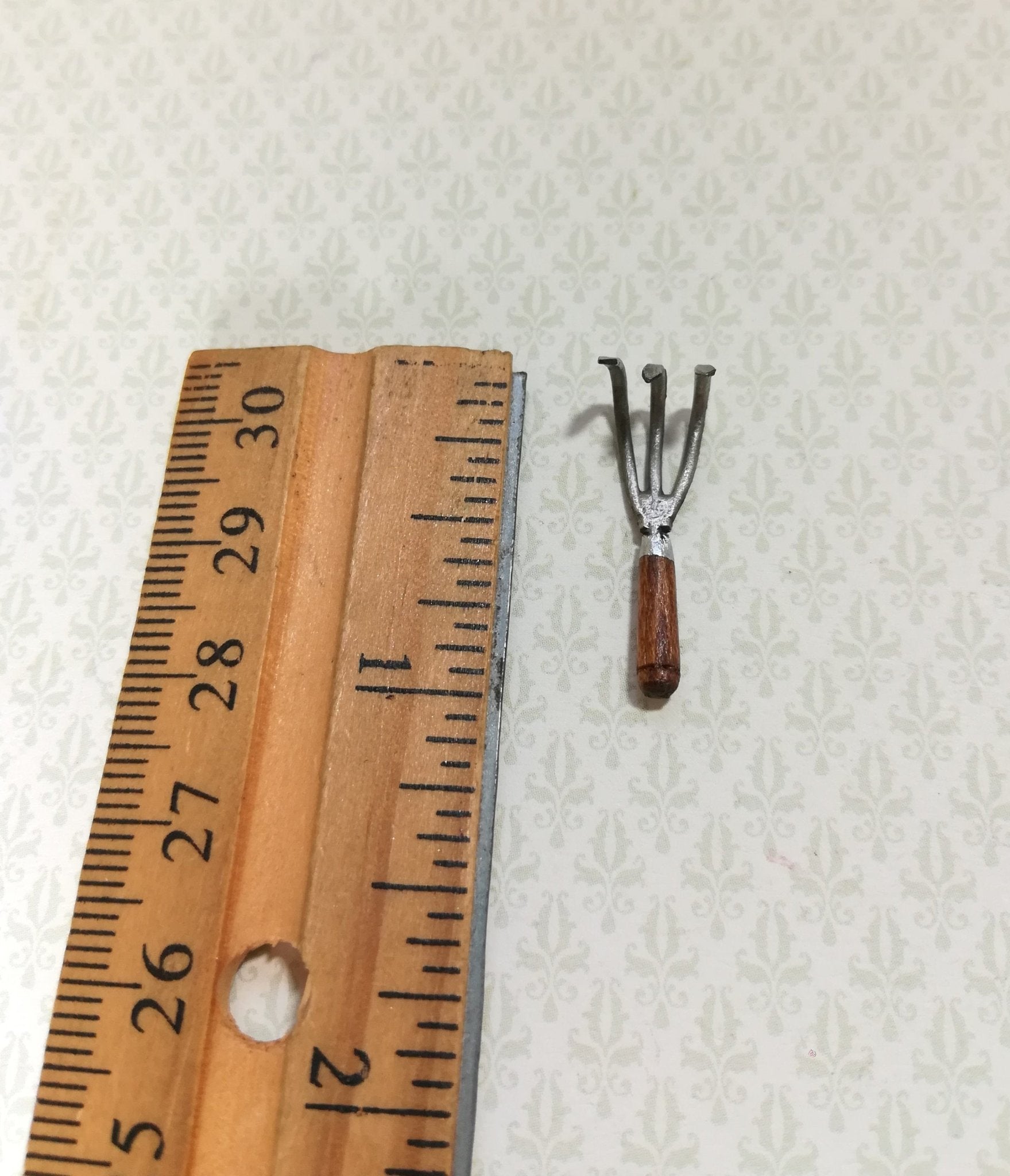 Dollhouse Miniature Hand Cultivator Sir Thomas Thumb 1:12 Scale Garden Tool Rake - Miniature Crush