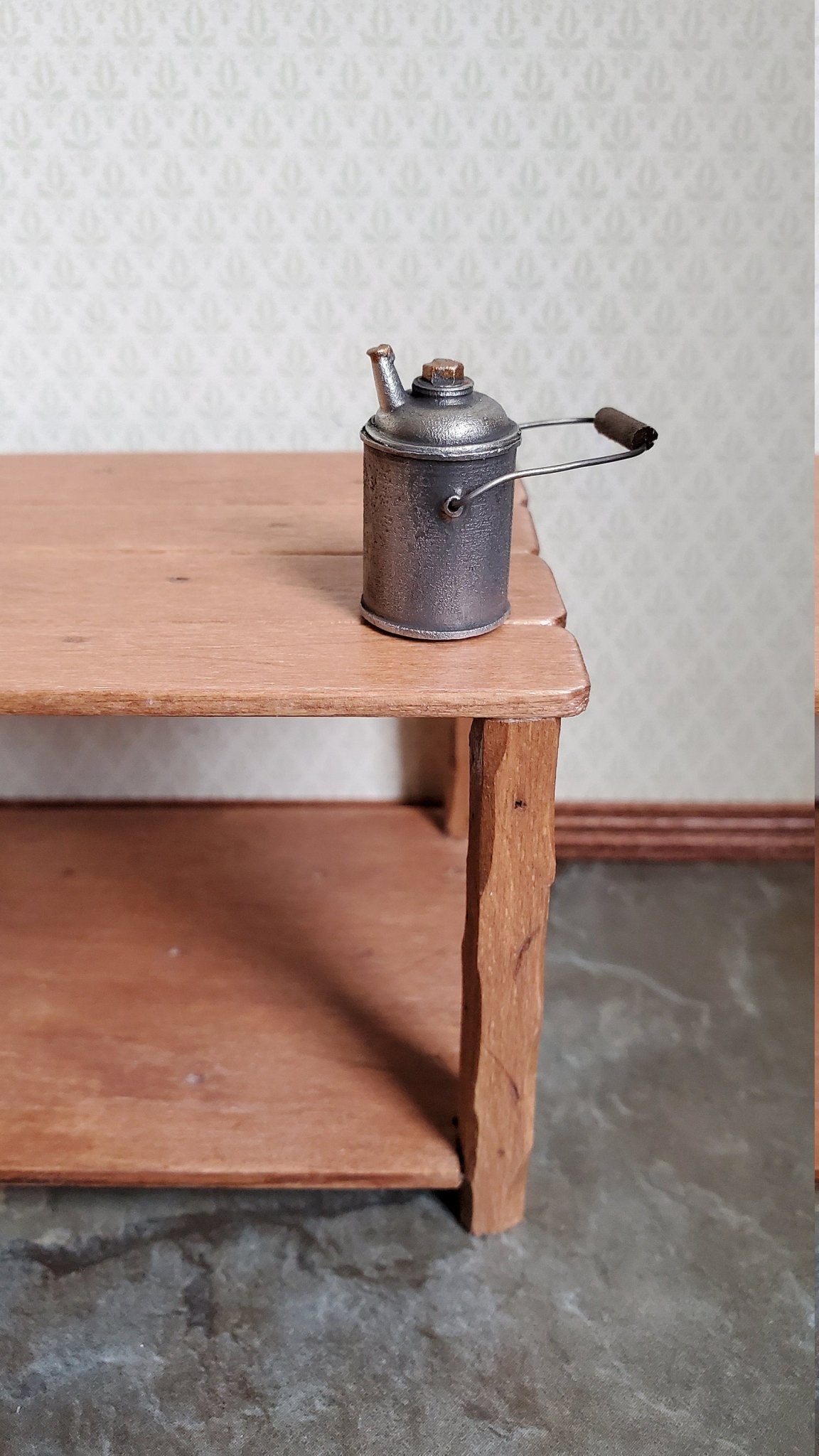 Dollhouse Miniature Kerosene Can Metal Sir Thomas Thumb 1:12 Scale Vintage Style - Miniature Crush