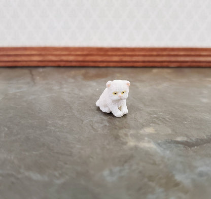 Dollhouse Miniature Kitten White Persian Sitting 1:24 Scale Animals Cats A4161WH - Miniature Crush