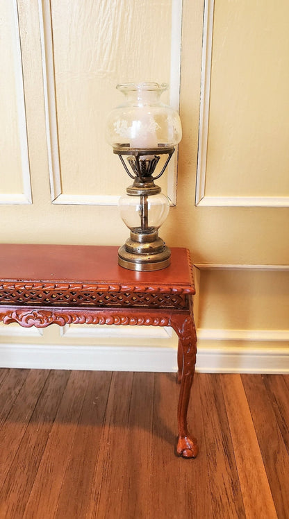 Dollhouse Miniature LED Battery Light Hurricane Oil Lamp 1:12 Scale Vintage Style - Miniature Crush