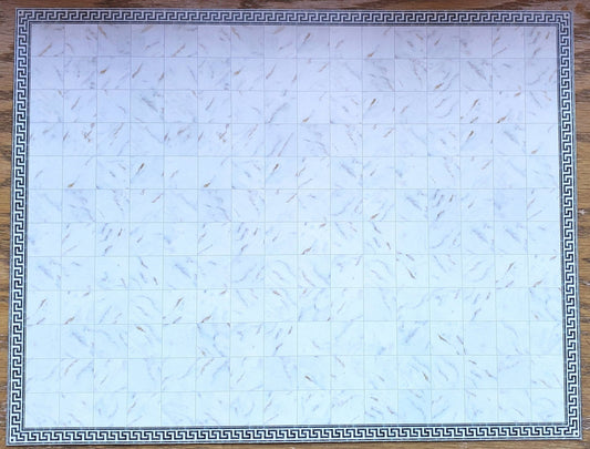 Dollhouse Miniature Marble Tile Flooring Black & Brown with Greek Border 1:12 Scale - Miniature Crush