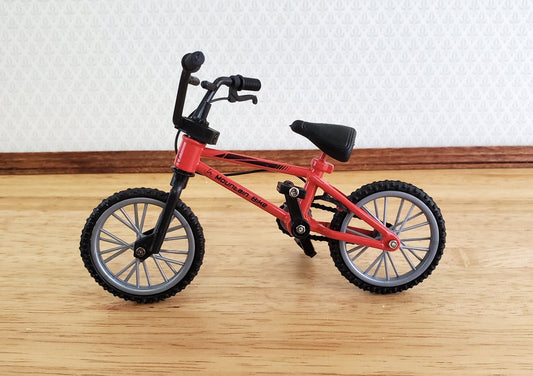 Dollhouse Miniature Mountain Bike Bicycle Red & Black 1:12 Scale Moveable - Miniature Crush