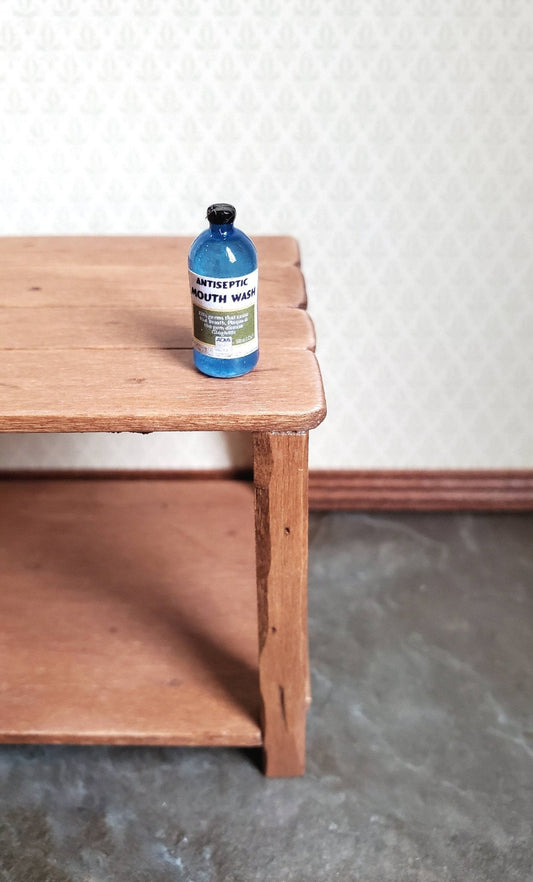 Dollhouse Miniature Mouth Wash Antiseptic Cool Blue 1:12 Scale Modern Medicine - Miniature Crush