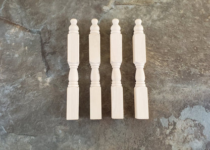 Dollhouse Miniature Newel Posts Large 1:12 Scale for Stairs Fences x4 CLA70200 - Miniature Crush