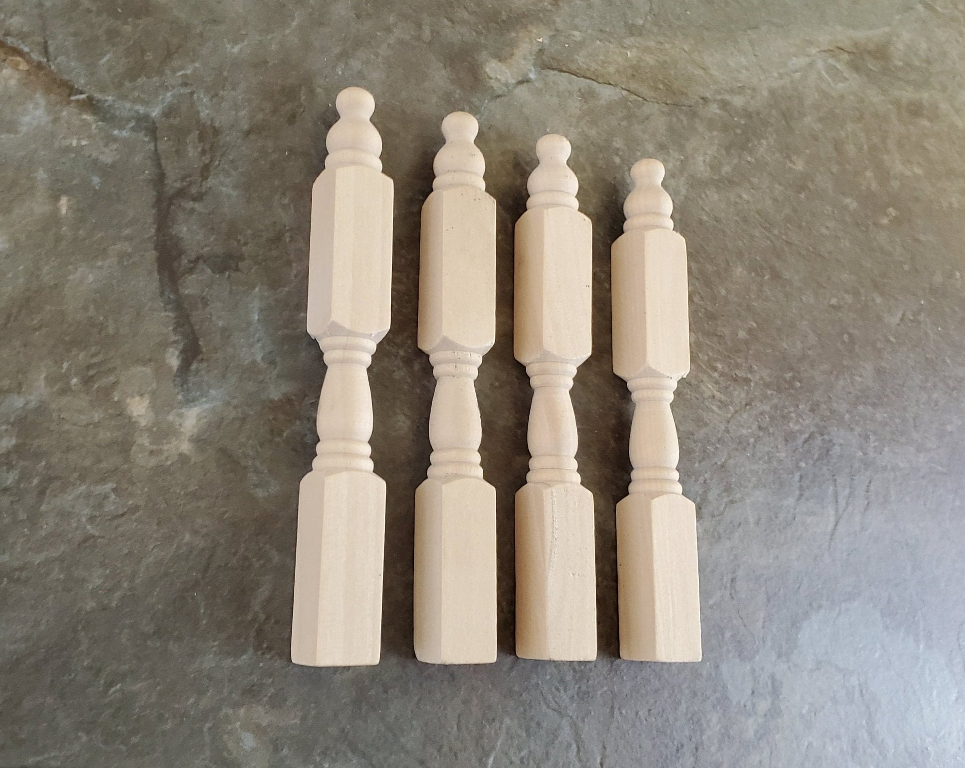 Dollhouse Miniature Newel Posts Large 1:12 Scale for Stairs Fences x4 CLA70200 - Miniature Crush