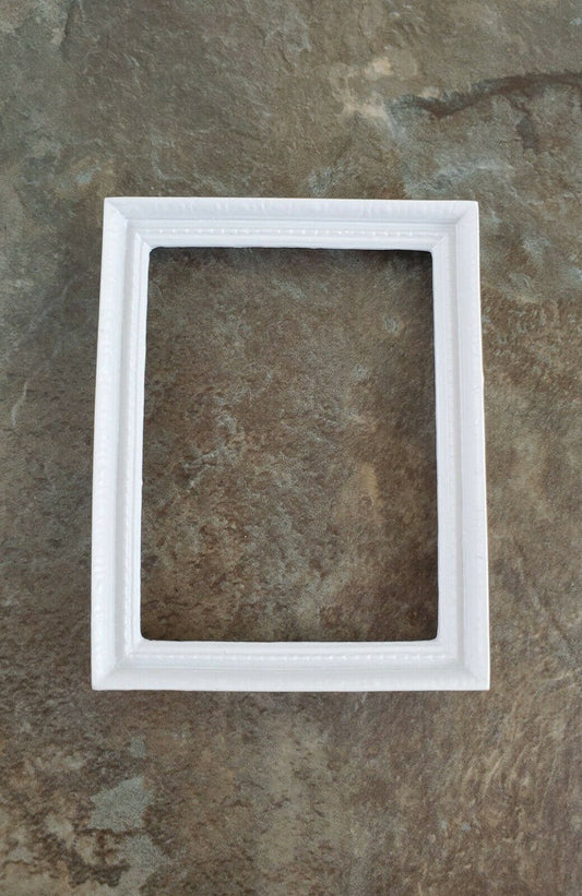 Dollhouse Miniature Picture Frame Large White for Paintings 1:12 Scale - Miniature Crush
