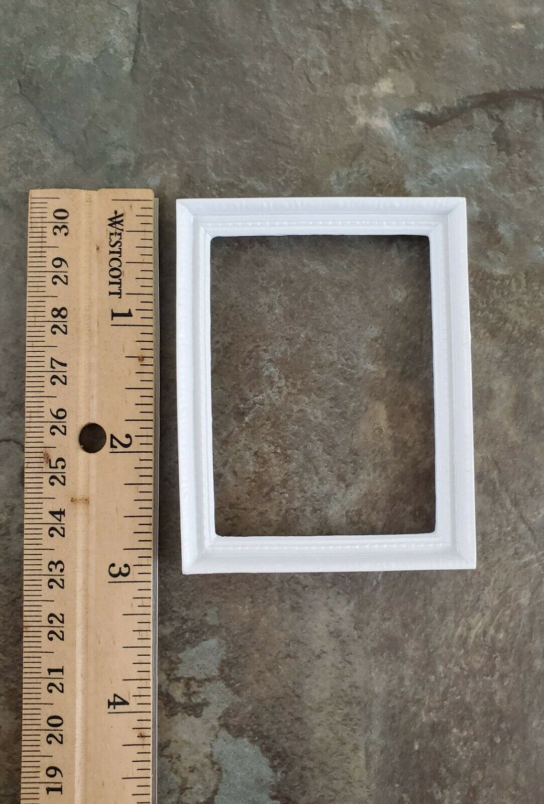 Dollhouse Miniature Picture Frame Large White for Paintings 1:12 Scale - Miniature Crush