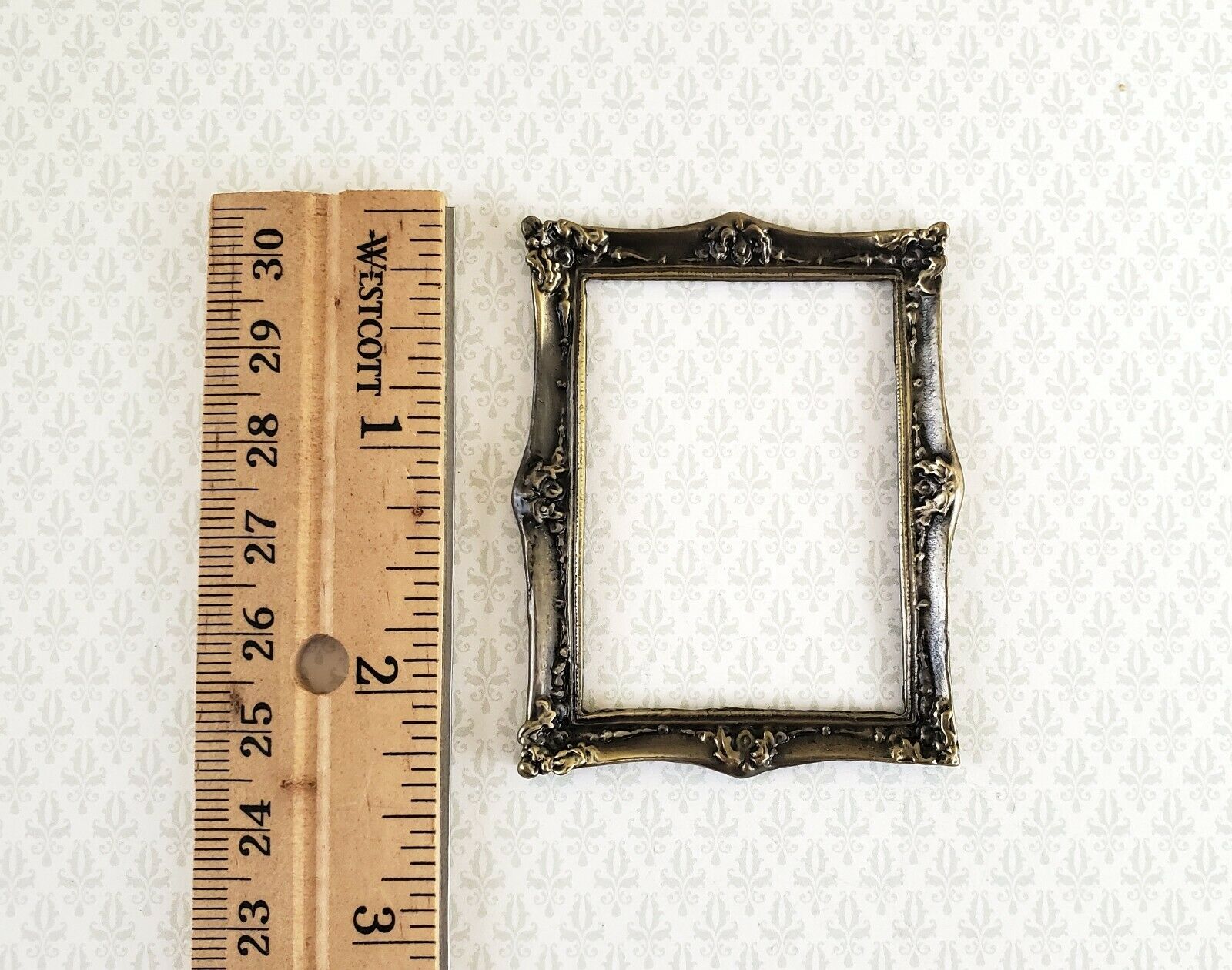Dollhouse Miniature Picture Frame Metal Antique Bronze for Paintings 1:12 Scale - Miniature Crush
