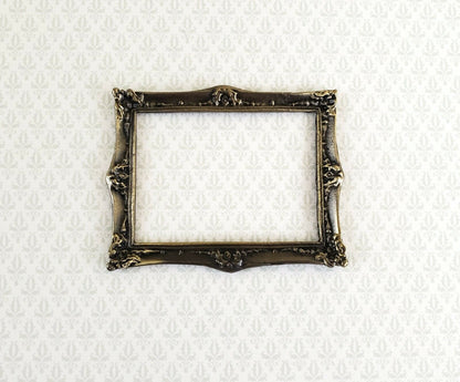 Dollhouse Miniature Picture Frame Metal Antique Bronze for Paintings 1:12 Scale - Miniature Crush