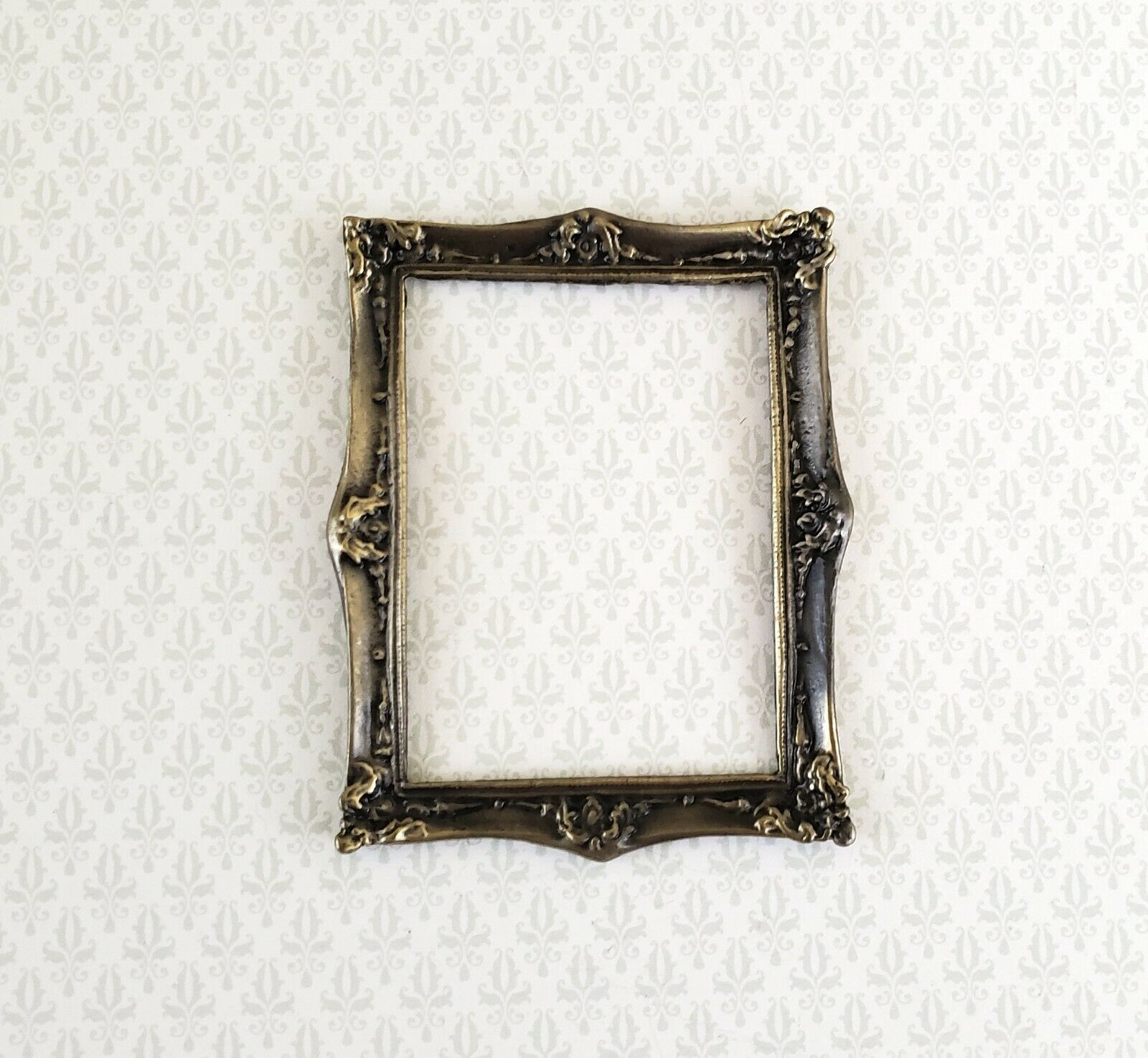 Dollhouse Miniature Picture Frame Metal Antique Bronze for Paintings 1:12 Scale - Miniature Crush