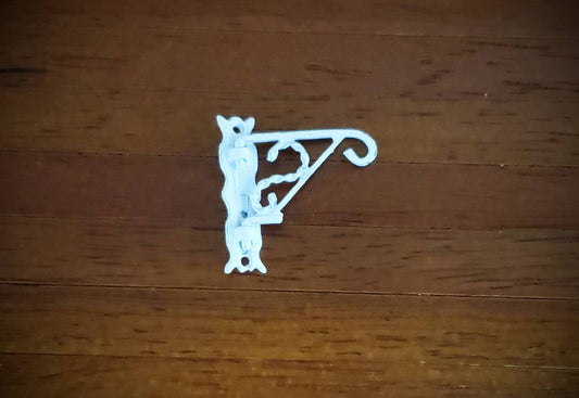 Dollhouse Miniature Plant Hanger Hook White Swivel Metal 1:12 Scale - Miniature Crush
