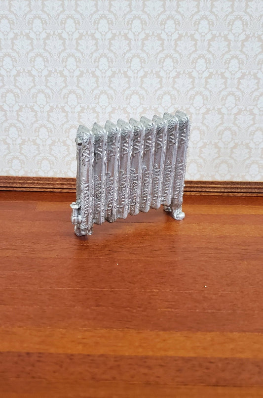 Dollhouse Miniature Radiator Large Silver Fancy 1:12 Scale Resin Accessory - Miniature Crush