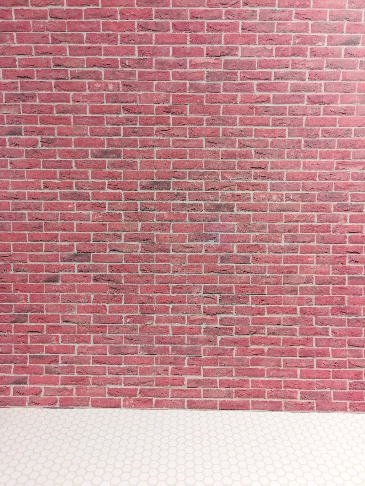 Dollhouse Miniature Red Brick Textured Embossed Paper 1:12 Scale - Miniature Crush