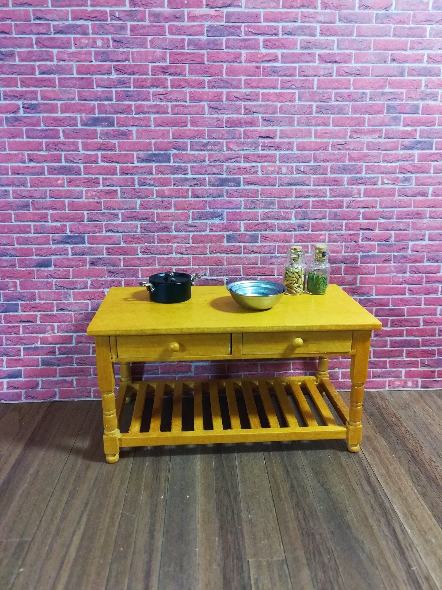 Dollhouse Miniature Red Brick Textured Embossed Paper 1:12 Scale - Miniature Crush