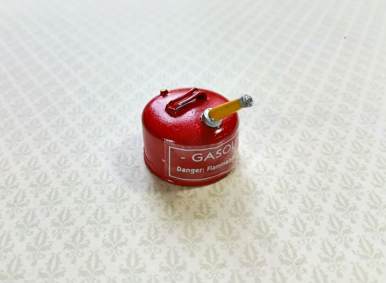 Dollhouse Miniature Red Gas Can Sir Thomas Thumb 1:12 Scale Vintage Style - Miniature Crush