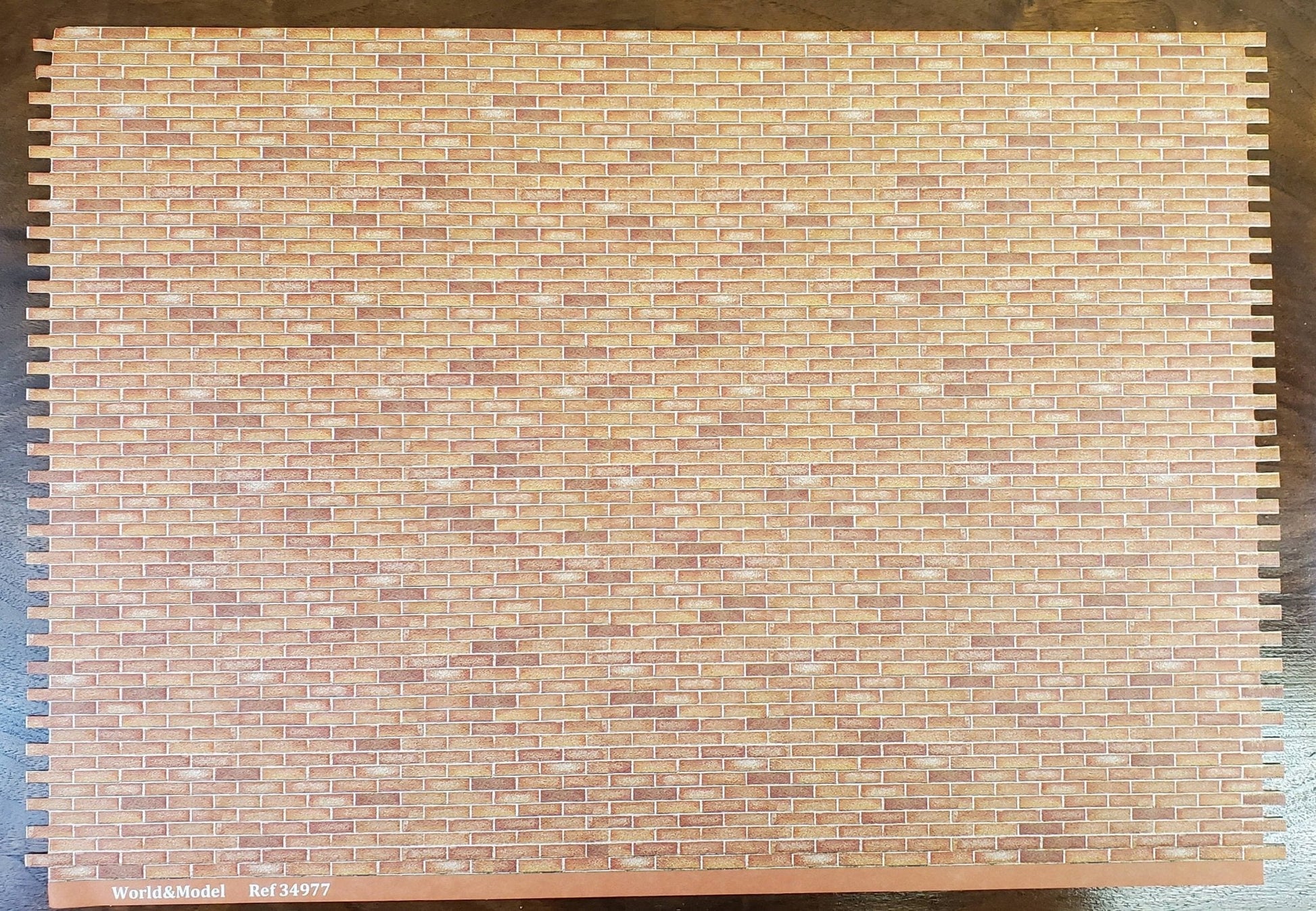 Dollhouse Miniature Red Orange Brick Seamless Embossed Paper 1:12 Scale World Model - Miniature Crush