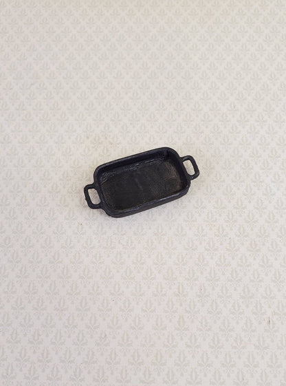 Dollhouse Miniature Roasting Pan Cast Iron Look Painted Metal 1:12 Scale Kitchen - Miniature Crush