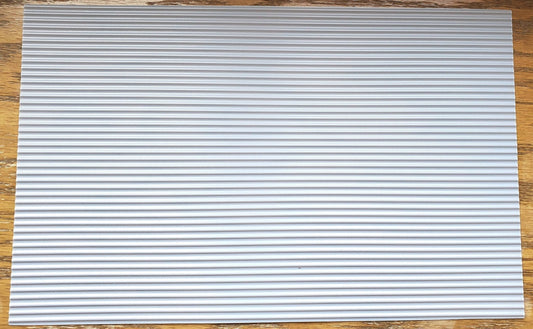 Dollhouse Miniature Roof Panel Light Gray Corrugated Plastic 1:12 Scale Roofing - Miniature Crush
