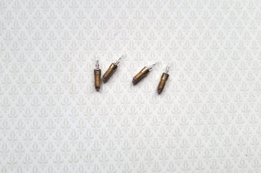 Dollhouse Miniature Screw Base Candle Tip Bulbs Set of 4 Replacements 1:12 Scale CK1010-29 - Miniature Crush