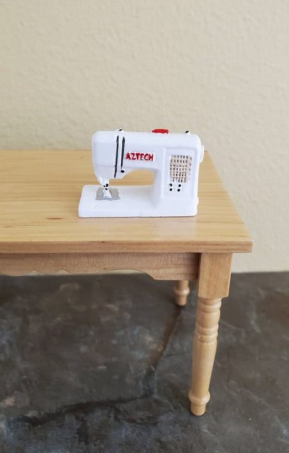 Dollhouse Miniature Sewing Machine Modern Style White 1:12 Scale - Miniature Crush