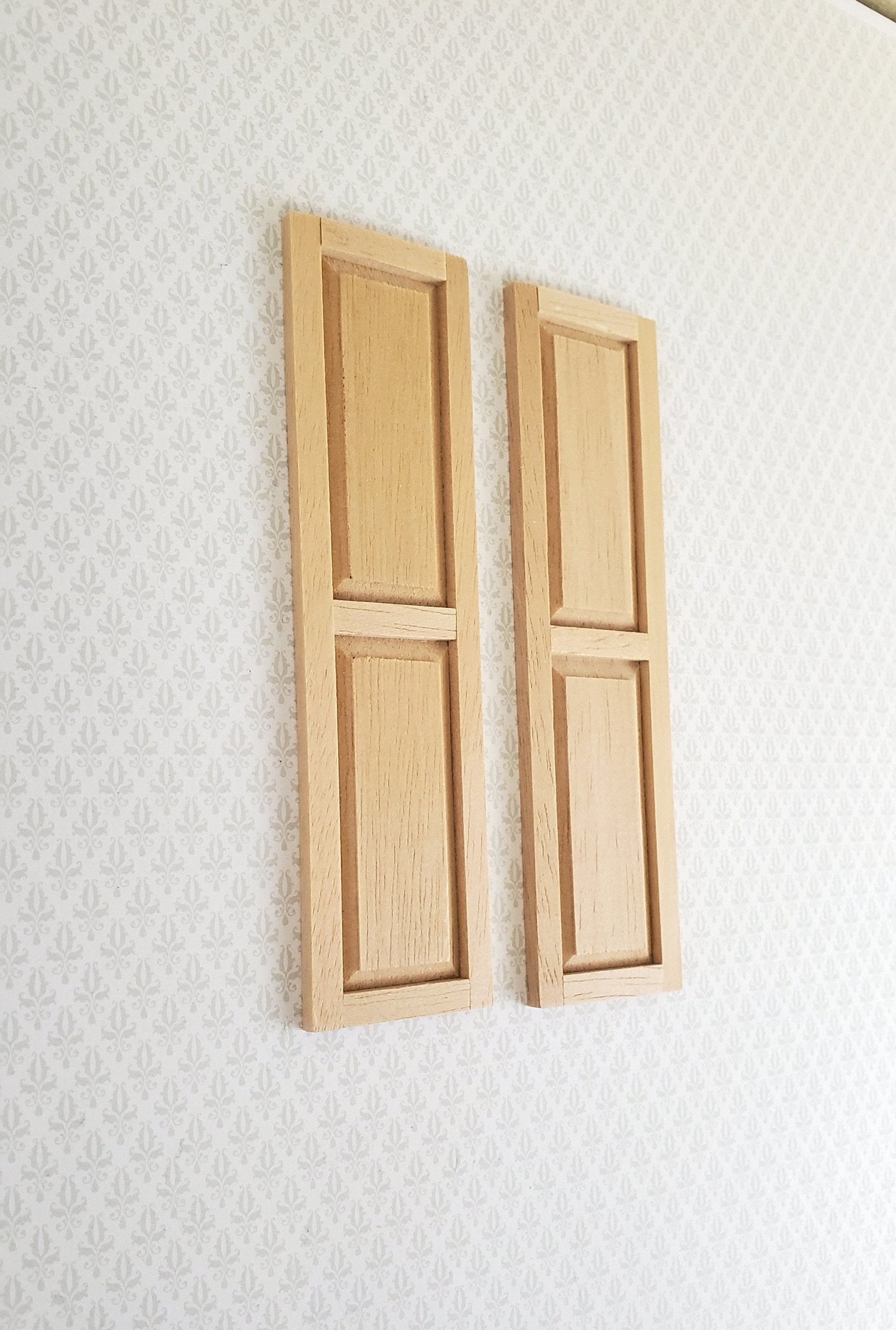 Dollhouse Miniature Shutters 1 Pair Houseworks Jamestown 1:12 Scale 4 11/16" - Miniature Crush