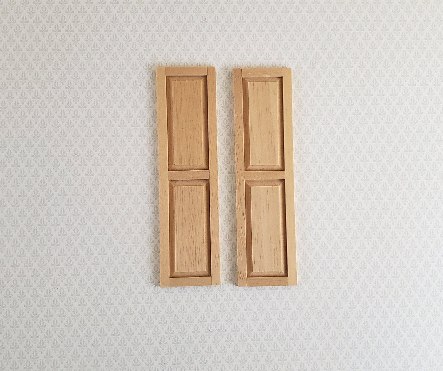 Dollhouse Miniature Shutters 1 Pair Houseworks Jamestown 1:12 Scale 4 11/16" - Miniature Crush