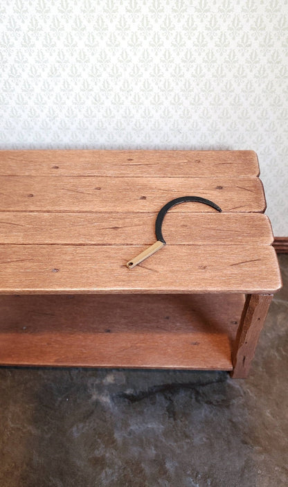 Dollhouse Miniature Sickle Reaping Hook Farm Harvesting Tool 1:12 Scale Metal - Miniature Crush