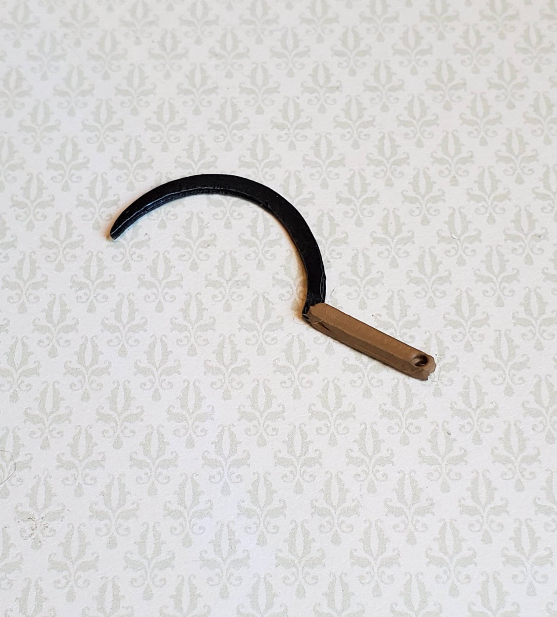 Dollhouse Miniature Sickle Reaping Hook Farm Harvesting Tool 1:12 Scale Metal - Miniature Crush