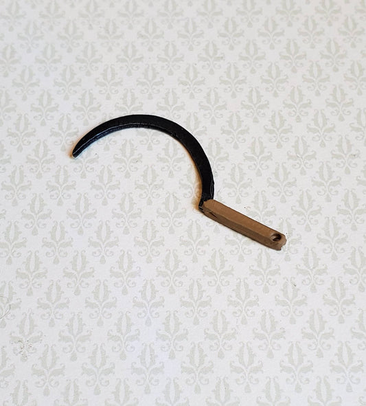 Dollhouse Miniature Sickle Reaping Hook Farm Harvesting Tool 1:12 Scale Metal - Miniature Crush