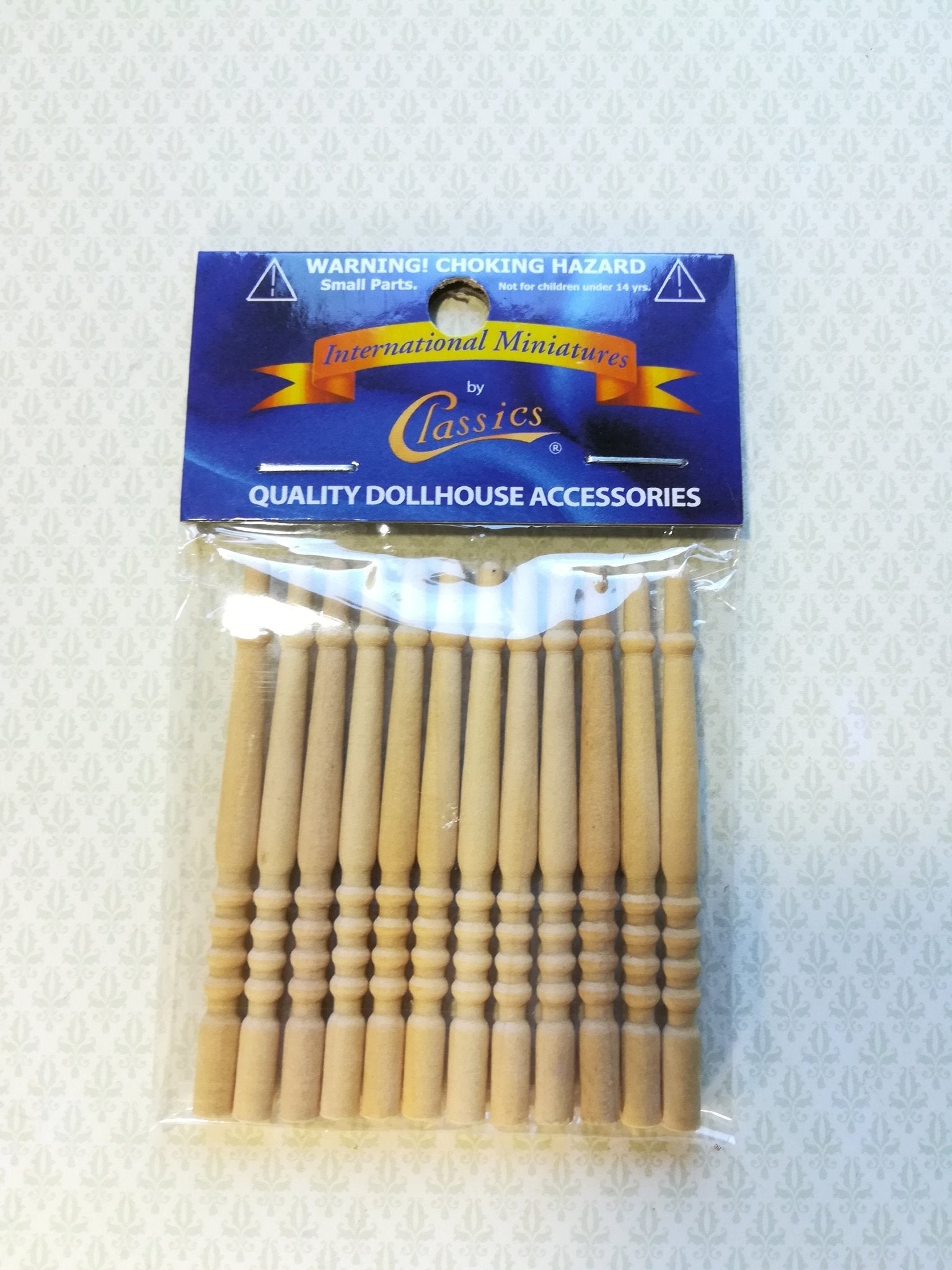 Dollhouse Miniature Spindles Stair Balusters 1:12 Scale 2 5/8" Tall posts - Miniature Crush
