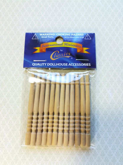 Dollhouse Miniature Spindles Stair Balusters 1:12 Scale 2 5/8" Tall posts - Miniature Crush