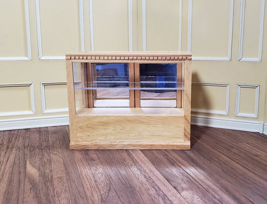 Dollhouse Miniature Tall Display Counter for Bakery Store or Shop 1:12 Scale Furniture Light Oak - Miniature Crush