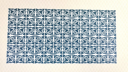 Dollhouse Miniature Tile Floor Sheet Blue/Green Ivy Clover 1:12 Scale World Model - Miniature Crush