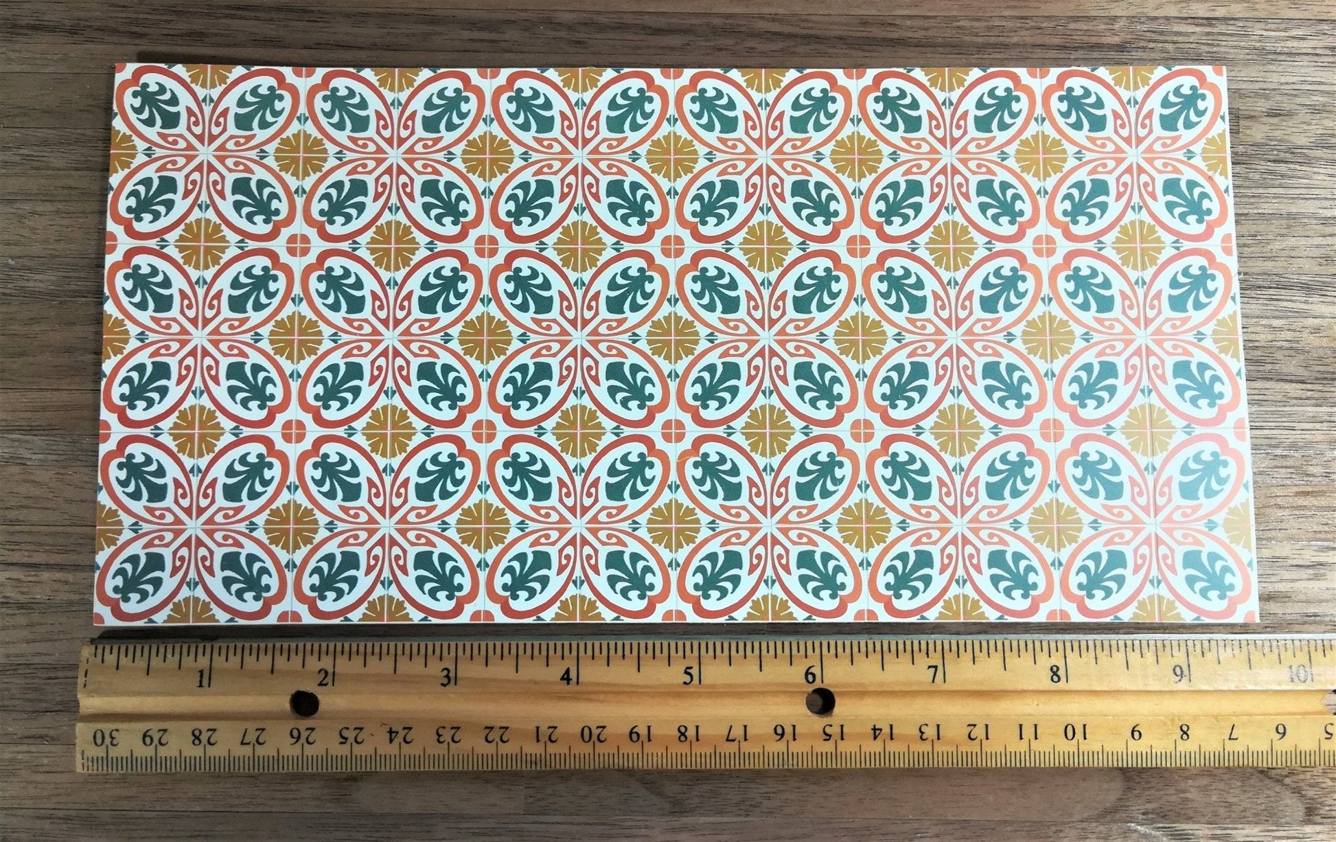 Dollhouse Miniature Tile Flooring Sheet Victorian Art Nouveau Style 1:12 Scale - Miniature Crush
