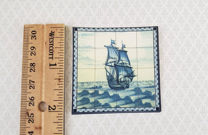 Dollhouse Miniature Wall "Tiles" Embossed Paper Tall Ship Nautical 1:12 Scale by World Model - Miniature Crush