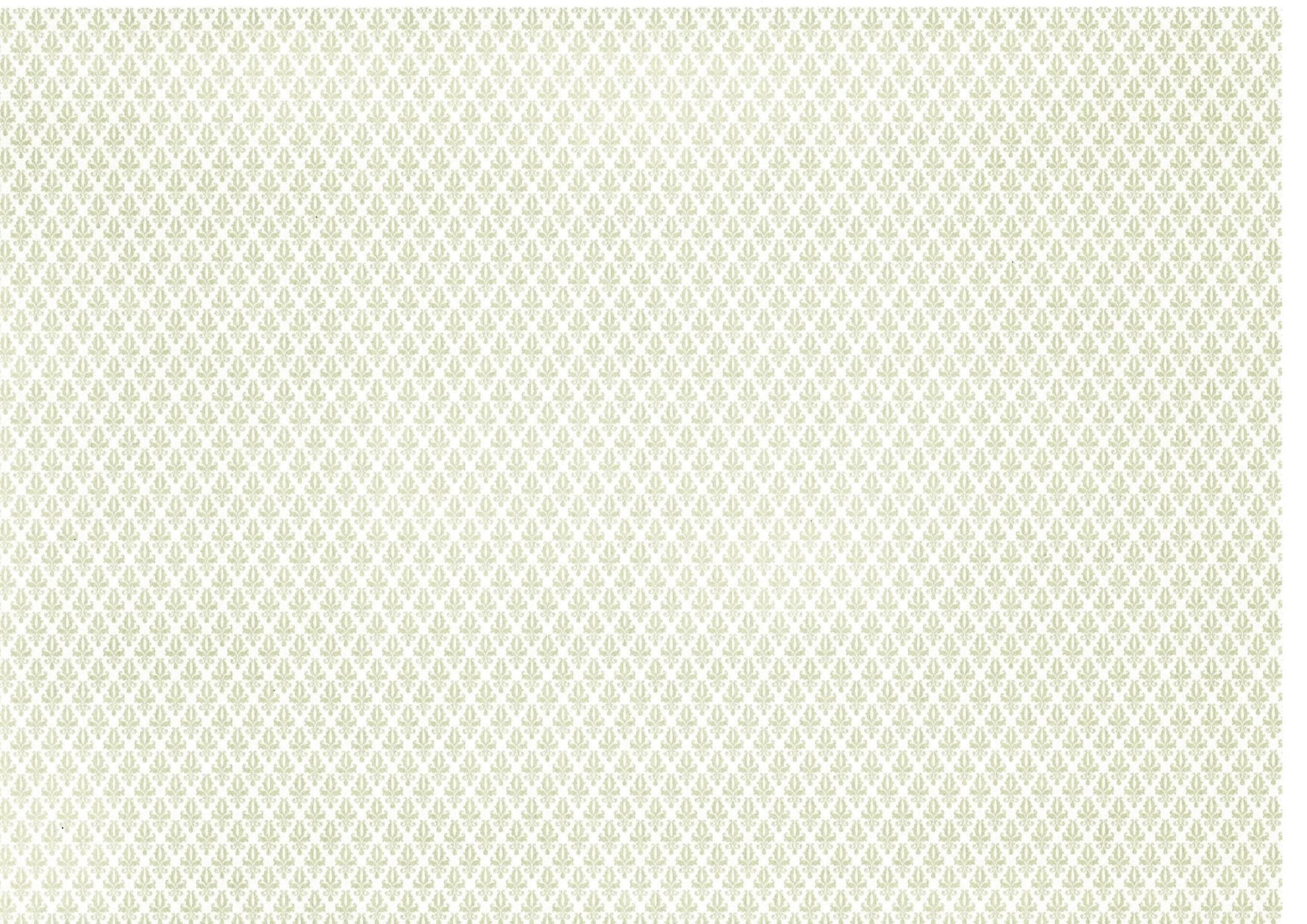 Dollhouse Miniature Wallpaper Brodnax Damask Cream Pale Green & Cream 1:12 Scale - Miniature Crush
