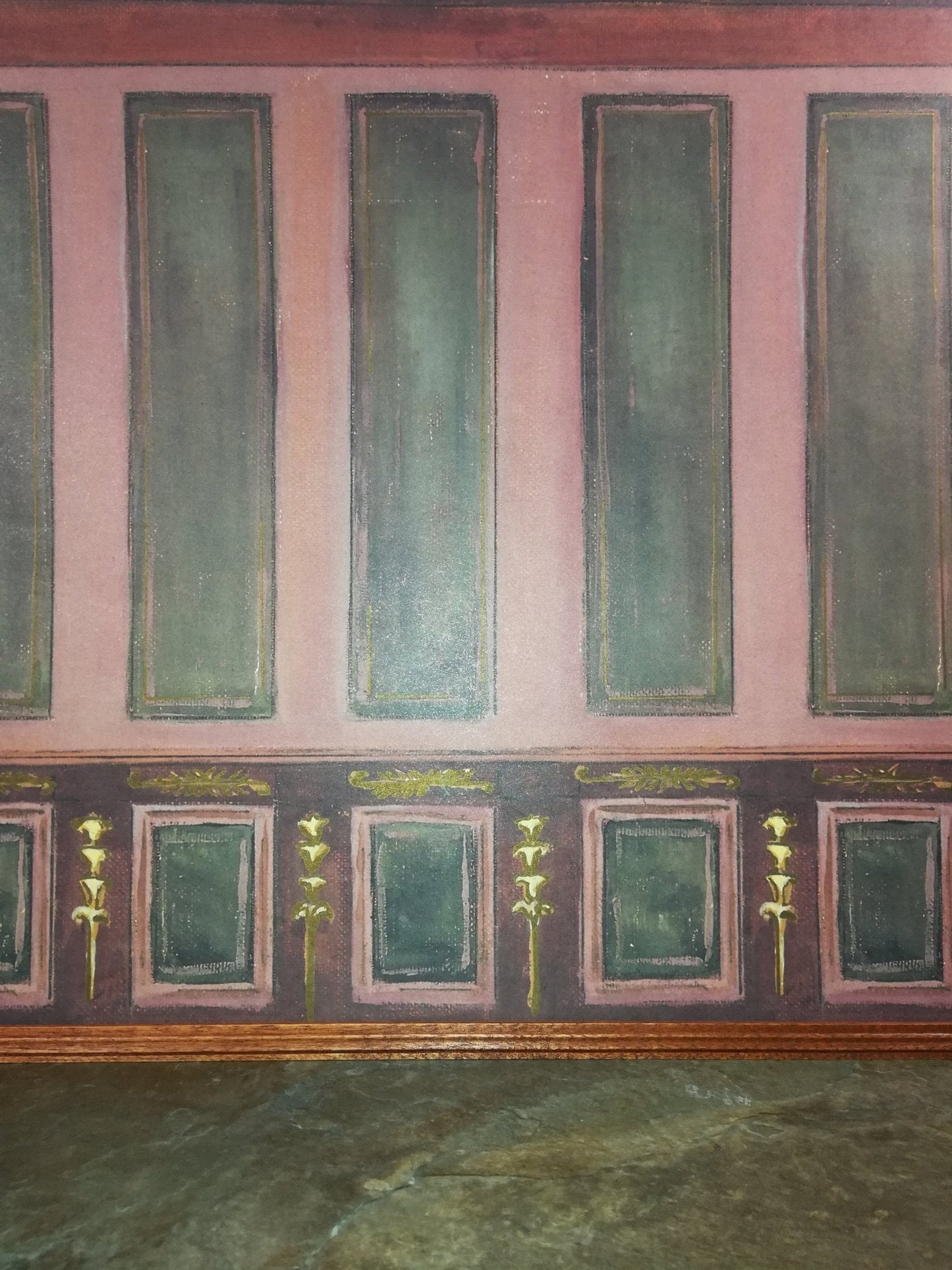 Dollhouse Miniature Wallpaper Mural History Etceiteria Painted Wall Panels MiniGraphics 1:12 Scale - Miniature Crush