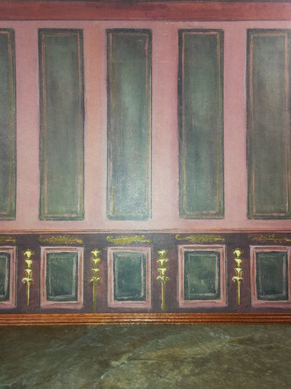 Dollhouse Miniature Wallpaper Mural History Etceiteria Painted Wall Panels MiniGraphics 1:12 Scale - Miniature Crush