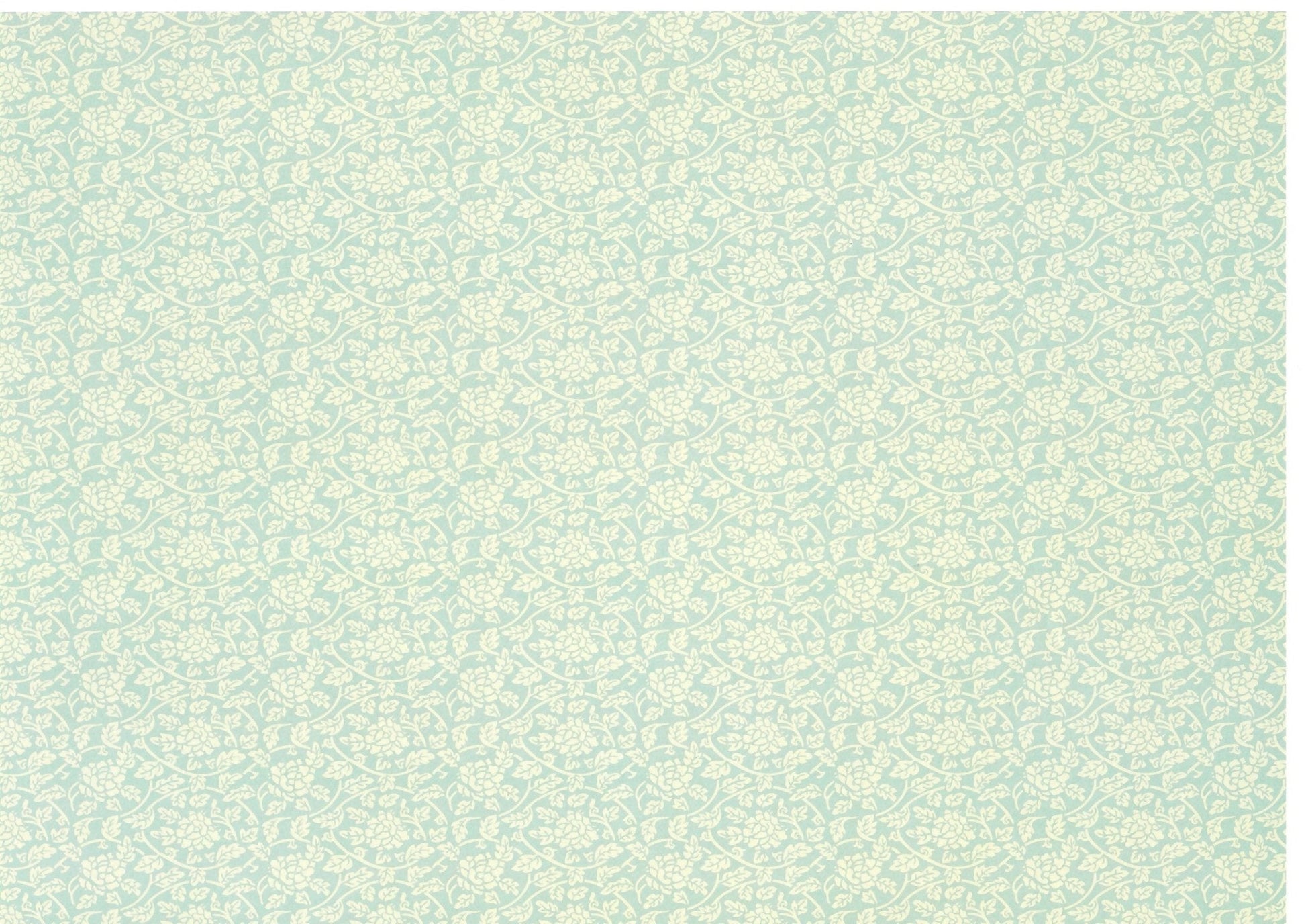 Dollhouse Miniature Wallpaper Pale Green & Cream "Tea Rose" Brodnax 1:12 Scale - Miniature Crush