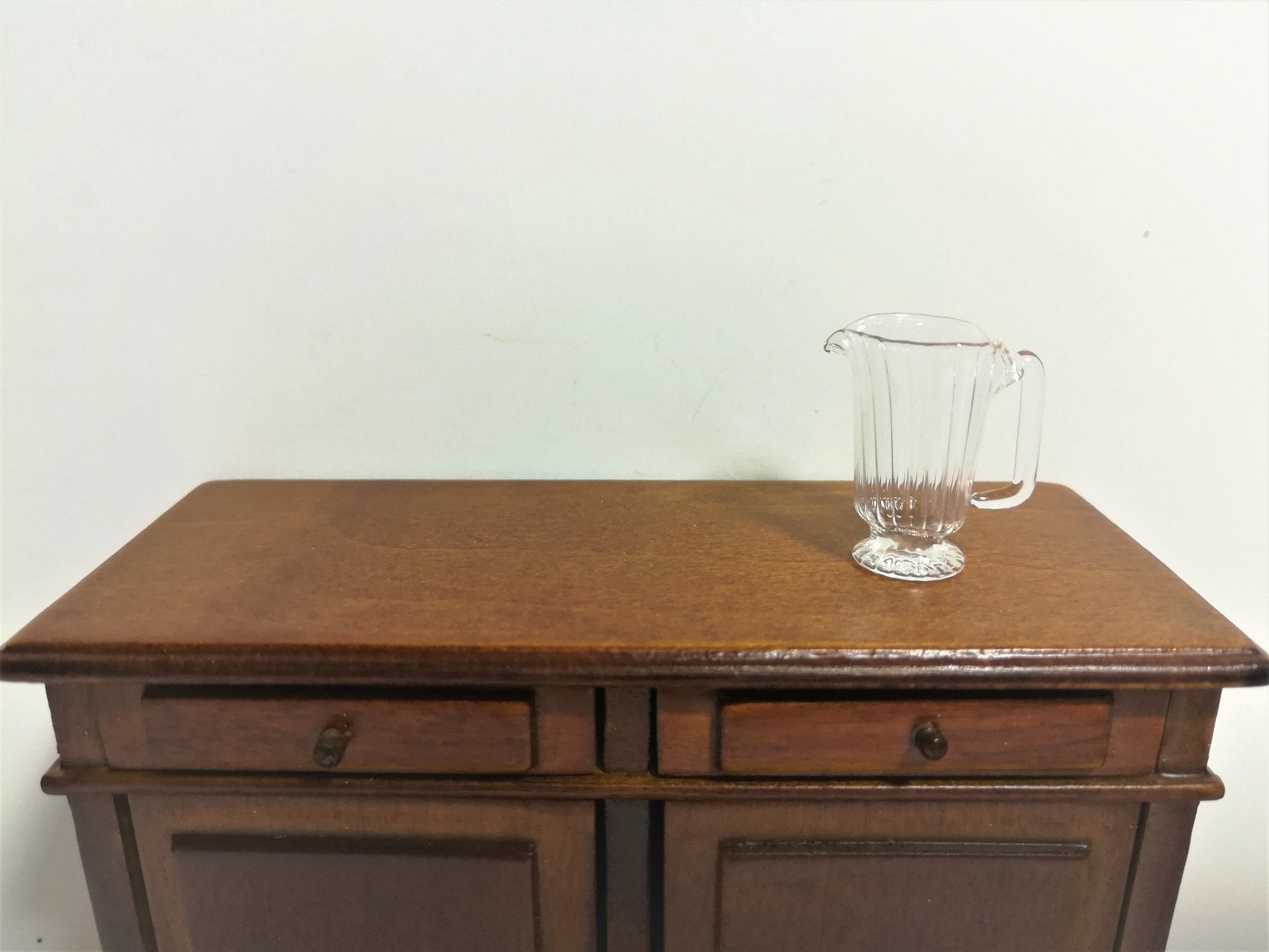 Dollhouse Miniature Water Pitcher Clear Glass with Handle 1:12 Scale ...