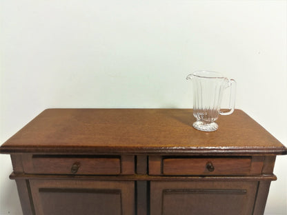 Dollhouse Miniature Water Pitcher Clear Glass with Handle 1:12 Scale - Miniature Crush