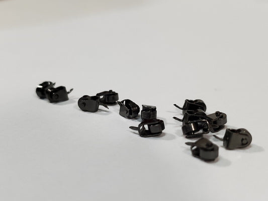 Dollhouse Miniature Wheels Casters Tiny Dark Pewter Working Set of 12 1:12 Scale - Miniature Crush