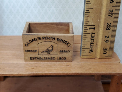 Dollhouse Miniature Whiskey Crate Gloag's Perth Whisky Vintage Style 1:12 Scale Handmade - Miniature Crush