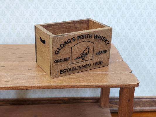 Dollhouse Miniature Whiskey Crate Gloag's Perth Whisky Vintage Style 1:12 Scale Handmade - Miniature Crush
