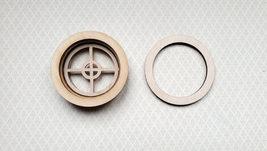 Dollhouse Miniature Window Round Circular Gothic Style Working 1:12 Scale 2 1/4" - Miniature Crush